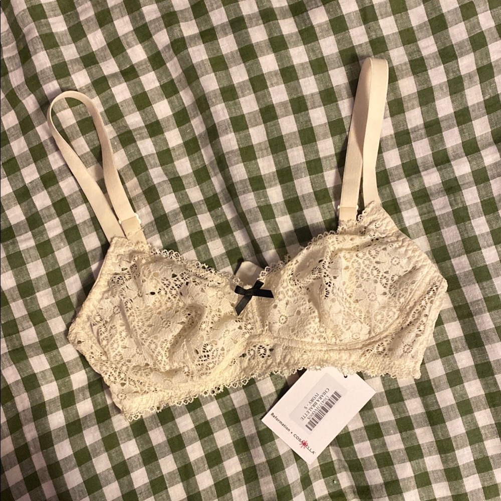 Reformation X Cosabella Ivory Lace Bralette